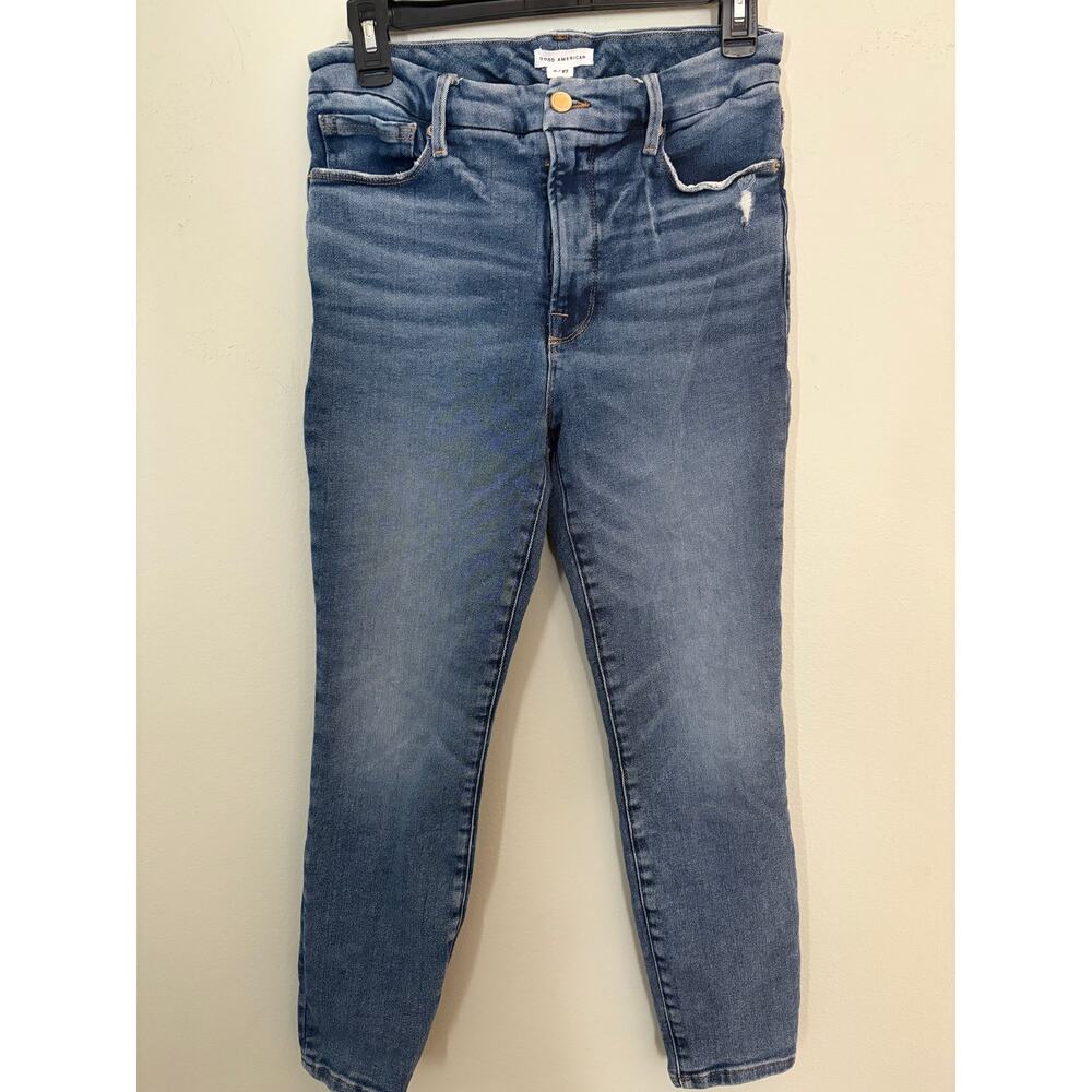 Good American Good Waist High Waist Crop Skinny Jeans - 4